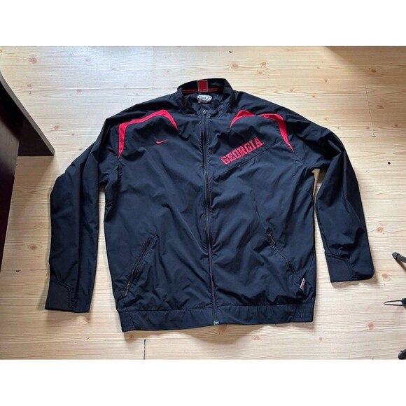 Georgia Bulldogs Nike Jacket Mens L Red Full Zip Jacket NCAA SEC - Picture 1 of 11